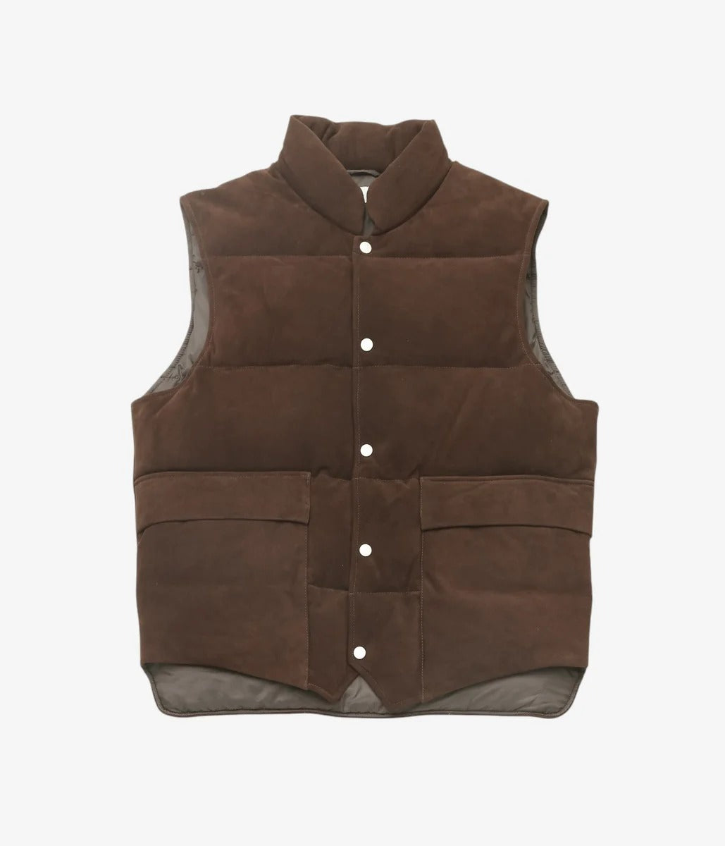 HERILL 26AW SHEEP LEATHER WOOD CHOPPERS VEST